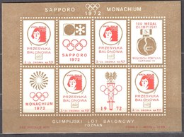 Poland 1972 Olympic Games - Balloon Label - Block Of 8 MNH(**) - Ohne Zuordnung