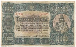 1923. 10.000K Nyomdahely Jelölés Nélkül T:restaurált Adamo K42/2 - Ohne Zuordnung