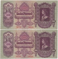 1930. 100P (2x) Közeli Sorszámok T:II Adamo P17 - Non Classés