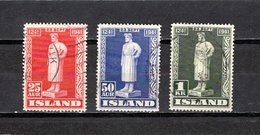 Islandia   1941  .-   Y&T  Nº   199/201 - Usados