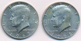 Amerikai Egyesült Államok 1967-1968D 1/2$ Ag "Kennedy" (2x) T:1- USA 1967-1968D 1/2 Dollar Ag "Kennedy" (2x) C:AU Krause - Ohne Zuordnung