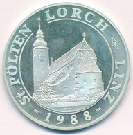 Ausztria 1988. "Papst Johannes Paul II. - St. Pölten - Lorch - Linz 1988" Fém Emlékérem Tokban (40mm) T:1 (PP) Austria 1 - Non Classés