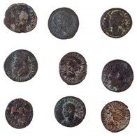 Római Birodalom 9db-os Vegyes Római Rézpénz Tétel A Kr.u. III-IV. Századból T:2-,3 Roman Empire 9pcs Of Various Roman Co - Non Classés