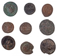 Római Birodalom 9db-os Vegyes Római Rézpénz Tétel A Kr.u. III-IV. Századból T:2-,3 Roman Empire 9pcs Of Various Roman Co - Ohne Zuordnung