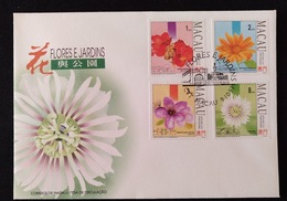 MAC1177-Macau FDC With 4 Stamps - Flowers And Gardens - 2nd. Series - Macau - 1993 - FDC