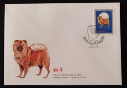 MAC1180-Macau FDC With 1 Stamp - Lunar Year Of The Dog - Macau - 1994 - FDC