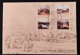 MAC1182-Macau FDC With 4 Stamps - Macau Seen By GEORGE CHINNERY - Macau - 1994 - FDC