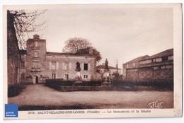 CPA Saint-Hilaire-Des-Loges - Vendée - Le Monument Et La Mairie - Flor - Ed. Marceau Carrière à Niort - 1CP 54 - Saint Hilaire Des Loges