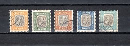 Islandia   1907-1908  .-   Y&T  Nº   24/28    ( Servicio ) - Dienstmarken