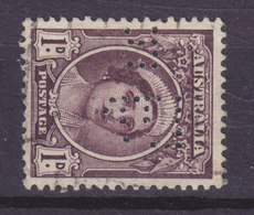 Australia Perfin Perforé Lochung 'B Ltd.' 1943, Mi. 163, 1p. Queen Elizabeth (2 Scans) - Perforadas