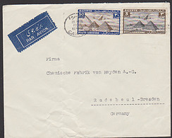 Ägypten Egypte CAIRO Kairo Brief Nach Germany Radebeul Von 1938 Pyramiden Luftpostmarken Poste Aerienne - Non Classificati