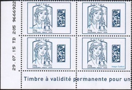 France Coin Daté N° 4975 ** Marianne De Ciappa Et Kawena Datamatrix Europe - Du 29.07.2015 - 2010-2019