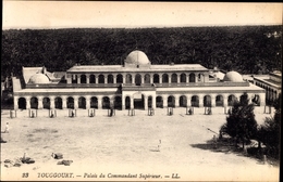 Cp Touggourt Algerien, Palais Du Commandant Superieur, Hof, Platz - Algiers