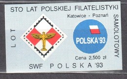 Poland 1993 Plane Label - Self - Adhesive  MNH - Ohne Zuordnung