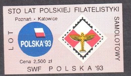 Poland 1993 Plane Label - Self - Adhesive MNH - Ohne Zuordnung
