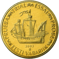 Estonia, 10 Euro Cent, 2003, Unofficial Private Coin, FDC, Laiton - Privatentwürfe