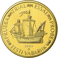 Estonia, 20 Euro Cent, 2003, Unofficial Private Coin, FDC, Laiton - Privatentwürfe