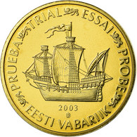 Estonia, 50 Euro Cent, 2003, Unofficial Private Coin, FDC, Laiton - Privatentwürfe