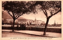 [20] [2B] Haute Corse > Bastia-LE NOUVEAU PORT -L'EGLISE N.DAME DE LOURDES ET L'HOPITAL - Bastia