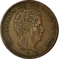 Monnaie, Danemark, Christian VIII, Rigsbankskilling, 1842, Altona, SUP, Cuivre - Dinamarca