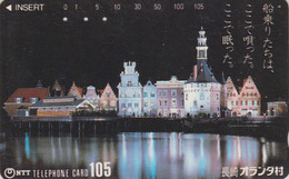 Télécarte Ancienne BRILLANTE JAPON / NTT 390-091 - HUIS TEN BOSCH Pays-Bas - Holland Rel. JAPAN Phonecard - Landschaften