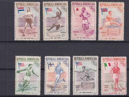 Dominican Republic 1957 Olympic Games 1956 Mi#560-567 A Mint Hinged - Dominican Republic