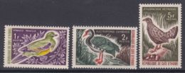 Ivory Coast 1963 Birds Mi#299-301 Mint Never Hinged Short Set - Côte D'Ivoire (1960-...)