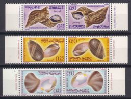 Morocco 1966 Shells Mi#550-552 Tete Beche Pairs, Mint Never Hinged - Morocco (1956-...)