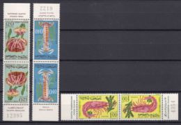 Morocco 1965 Flowers Mi#553-555 Tete Beche Pairs, Mint Never Hinged - Morocco (1956-...)