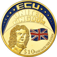 Monnaie, Liberia, Ecu United Kingdom, 10 Dollars, 2001, SPL, Cupro-nickel - Liberia