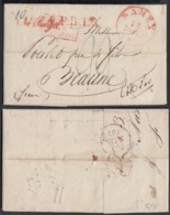 BELGIQUE LETTRE DATE DE NAMUR 14/11/1829 VERS BEAUNE "NA POSTIJD" (EB) DC-7382 - 1815-1830 (Dutch Period)