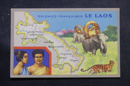 LAOS - Carte Du Laos  , édition Publicitaire Des Produits Chimiques Lion Noir De Paris - L 55916 - Laos