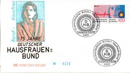 BRD Schmuck-FDC "75 Jahre Deutscher Hausfrauen-Bund (DHB)" Mi. 1460 ESSt  19.4.1990 BONN 1 - FDC: Buste