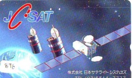 Télécarte Japon SATELLITE (876) ESPACE * TERRESTRE * MAPPEMONDE * Telefonkarte Phonecard JAPAN * GLOBE 1 - Space
