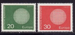 Allemagne Federale 1970 Yvert 483 / 484 ** TB - Ongebruikt