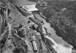 01-GENISSIAT- BARRAGE DE GENISSIAT LE LAC , L'USINE ET CANAL EVACUATEUR VUE AERIENNE - Génissiat