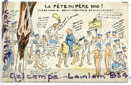 Delcampe - -  - Militaria - NOS SOLDATS - Humour, La Fête Du Père 100, Halte La, Puzzle, Coins Ok, Peu Courante, TBE, Scans. - Humor