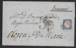 1865 ESPAGNE - 12cu ED.70 MERIDA A OLORON-St.MARIE ( Pyrénées-Atlantiques ). - Covers & Documents