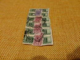 RICEVUTA PACCO SULLA RICEVUTA 12 PACCHI IN CONCESSIONE DA LIRE 200 + 1 DA LIRE 10 +3 DA LIRE 30-1980 - Colis-concession