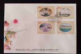 MAC1193-Macau FDC With 4 Stamps - Macau Seen By LIO MAN CHEONG - Macau - 1995 - FDC