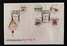 MAC1201-Macau FDC With 4 Stamps - Macao Temples - Macau - 1995 - FDC