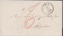 1862. KIEL 10 12 To Itzehoe. Portomarking: 6 Blue HOLST.EB.P.10 12 On Back. () - JF321262 - Schleswig-Holstein