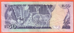 MAURITIUS , MAURICE - 50 Rupees De 1987 - Pick 37 - Mauritius