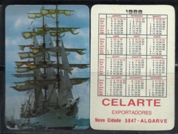 1988 Pocket Calendar Calandrier Calendario Portugal Caravela Caravel Carabela Caravelle - Grand Format : 1981-90