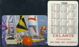 1988 Pocket Calendar Calandrier Calendario Portugal  Desporto Sport Vela Sail Wind - Grand Format : 1981-90