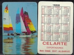 1988 Pocket Calendar Calandrier Calendario Portugal  Desporto Sport Vela Sail Wind - Grand Format : 1981-90