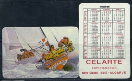 1988 Pocket Calendar Calandrier Calendario Portugal  Desporto Sport Vela Sail Wind - Grand Format : 1981-90