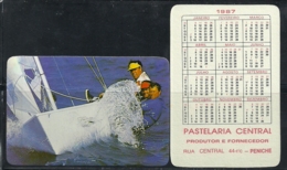 1987 Pocket Calendar Calandrier Calendario Portugal  Desporto Sport Vela Sail Wind - Grand Format : 1981-90