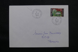 POLYNÉSIE - Enveloppe De Uturoa Pour Papeete En 1974 , Affranchissement Plaisant - L 55995 - Briefe U. Dokumente