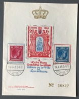 Luxembourg, Bloc Notre-Dame Consolatrice Des Affligés - Oblitéré 1945 - (C1221) - Blokken & Velletjes